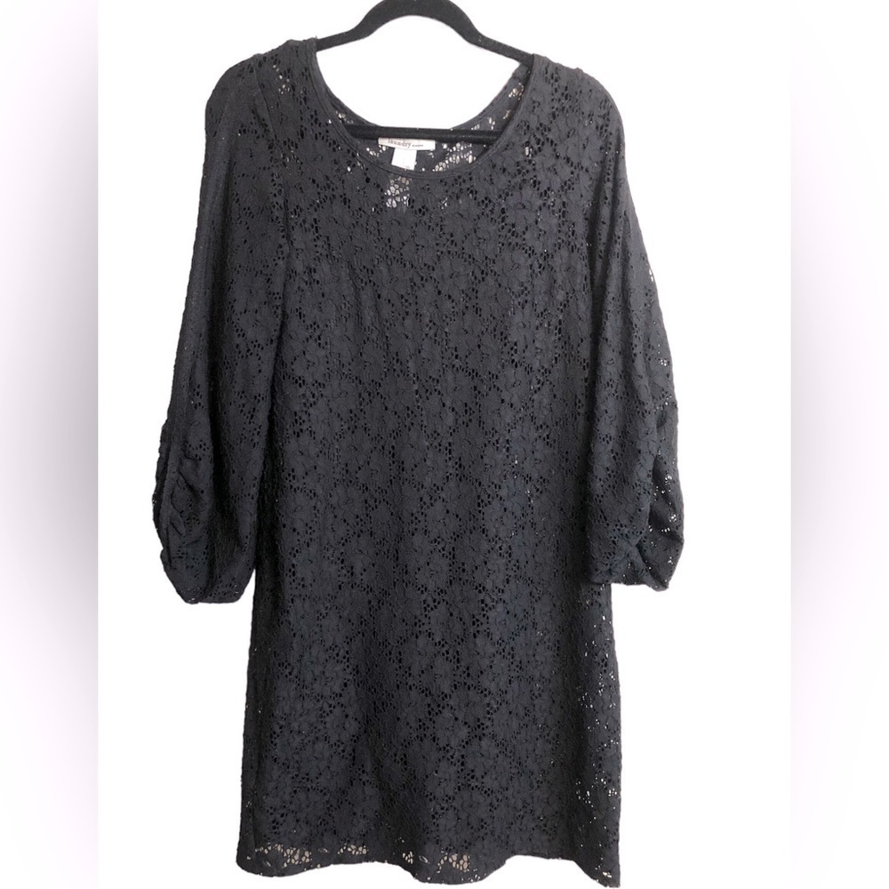 Black Lace A-line Mini Dress Laundry by Design Size 6